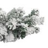 Christmas Garland with Flocked Snow Green 16 ft PVC