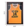 Jersey Display Frame Case;  Acrylic Wooden Shadow Box with Hanger;  Home Decor for Basketball;  Baseball;  Hockey Sport Shirt;  UV Protection;  Dark B