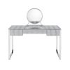 Myles Vanity Set w/USB Port; Antique White &amp; Chrome Finish AC00840