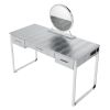 Myles Vanity Set w/USB Port; Antique White &amp; Chrome Finish AC00840