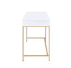 Ottey Vanity Desk in White High Gloss &amp; Gold Finish AC00899