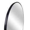 SDKOA Large Round Mirror 36 Inch with Black Aluminum Frame for Wall Decor;  Bathroom Big Circle Mirror Modern Style Wall Hanging for Bedroom;  Living