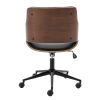 HengMing Bentwood Adjustable Office Chair ; black PU Leather Upholstery and black foot