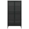 Display Cabinet Anthracite 35.4"x15.7"x70.9" Steel and Tempered Glass