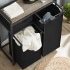 JHX Laundry Basket; Laundry Hamper with Drawer; 2 Laundry Sorter; with 2 Bags; 1 Storage Rack; (Grey; 28.15''L*13''W*35.8''H)