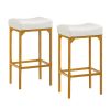 Bar stool set 2PC (White+Golden/Grey+Black)