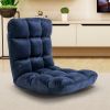 Indoor 5-Position Adjustable Floor Chair with Back Support Folding Padded Gaming Sofa Chair; Lounge Chair for Adults Video Gaming; Perfect for Meditat