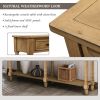 Console Table Sofa Table Easy Assembly with Two Storage Drawers and Bottom Shelf for Living Room, Entryway