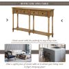 Console Table Sofa Table Easy Assembly with Two Storage Drawers and Bottom Shelf for Living Room, Entryway