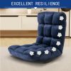 Indoor 5-Position Adjustable Floor Chair with Back Support Folding Padded Gaming Sofa Chair; Lounge Chair for Adults Video Gaming; Perfect for Meditat