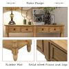 Console Table Sofa Table Easy Assembly with Two Storage Drawers and Bottom Shelf for Living Room, Entryway