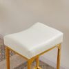 Bar stool set 2PC (White+Golden/Grey+Black)