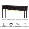 Console Table Sofa Table with Drawers for Entryway with Projecting Drawers and Long Shelf