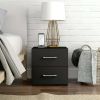 Lundy Low Profile Nightstand with USB, Black, by Hillsdale Living Essentials