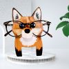 1pc Animal Glasses Holder; Wooden Eyeglass Holder; Cute Animal Glasses Holder; Handmade Carving Sunglasses Display Rack; For Desktop Accessory; Home O