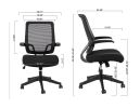 Task office chair with filp up arms; mid-mesh task chair; Max Upload 300lbs