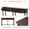 Console Table Sofa Table Easy Assembly with Two Storage Drawers and Bottom Shelf for Living Room, Entryway