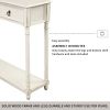 Console Table Sofa Table with Drawers for Entryway with Projecting Drawers and Long Shelf