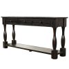 Console Table 64" Long Extra-thick Sofa Table with Drawers and Shelf for Entryway, Hallway, Living Room