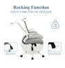 Task office chair with filp up arms; mid-mesh task chair; Max Upload 300lbs