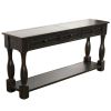 Console Table 64" Long Extra-thick Sofa Table with Drawers and Shelf for Entryway, Hallway, Living Room