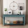 Console Table for Entryway Hallway Sofa Table with Storage Drawers and Bottom Shelf