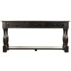 Console Table 64" Long Extra-thick Sofa Table with Drawers and Shelf for Entryway, Hallway, Living Room