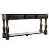 Console Table 64" Long Extra-thick Sofa Table with Drawers and Shelf for Entryway, Hallway, Living Room