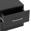 Lundy Low Profile Nightstand with USB, Black, by Hillsdale Living Essentials