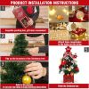 Desktop Christmas Tree;  19.7-inch Artificial Mini Christmas Decoration Tree;  The Perfect Christmas Decoration for Table;  Desk and Counter