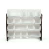 Child Space-Saving Plastic Organizing Racks, White